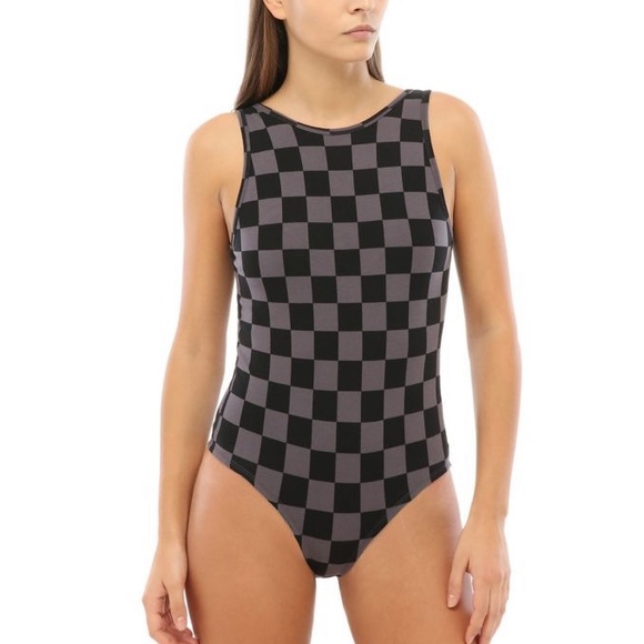 checkerboard bodysuit